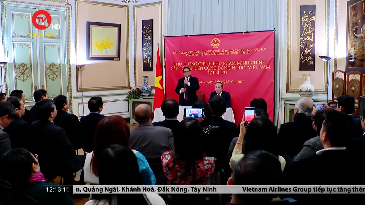 Thủ tướng Phạm Minh Chính gặp gỡ kiều bào tại Bỉ và Châu Âu