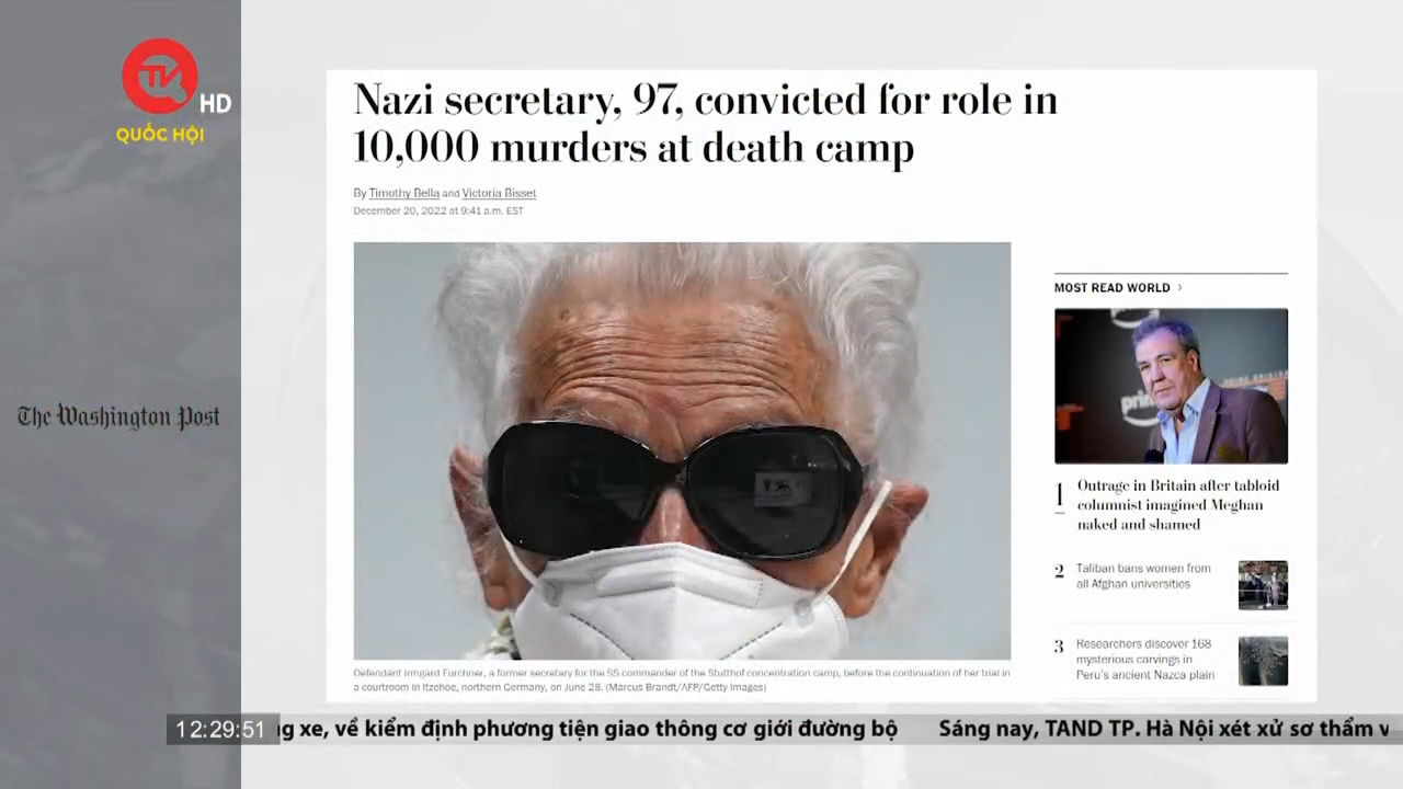Đức kết án nữ bị cáo 97 tuổi vì tội ác thời phát xít
