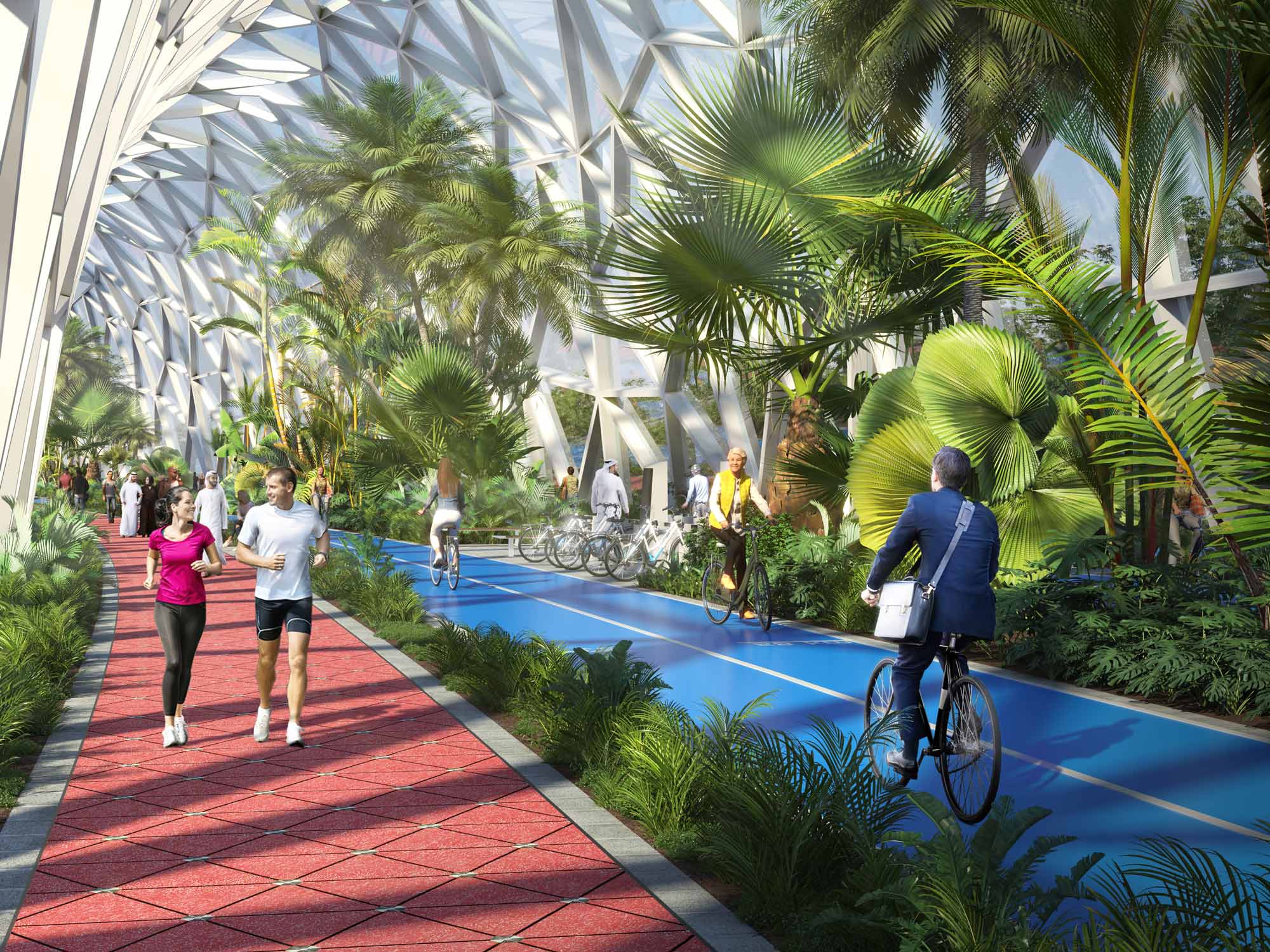 Dubai sẽ có phố đi bộ trang bị điều hòa dài 93km?