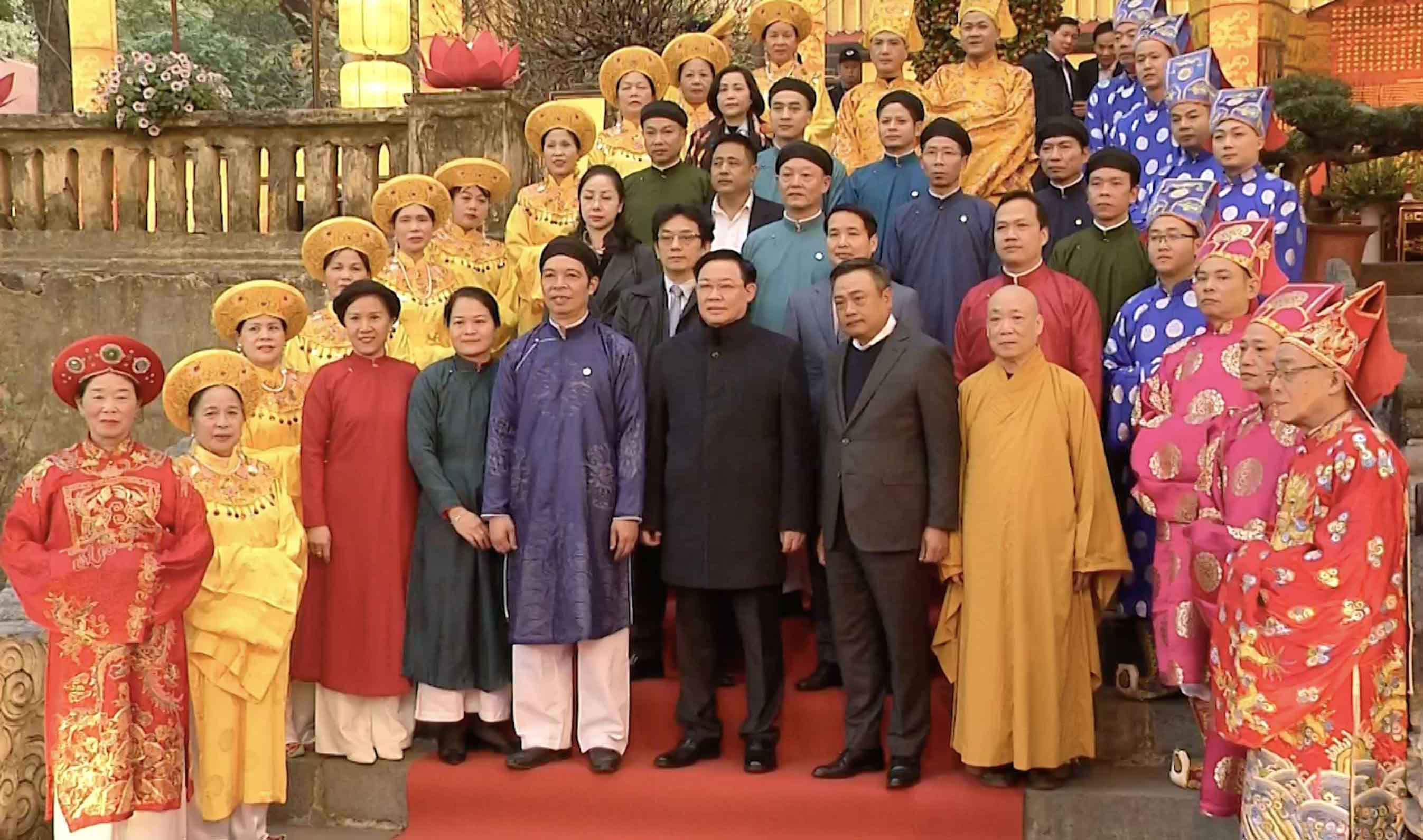 Chủ tịch Quốc hội Vương Đình Huệ dự Lễ khai Xuân tại Khu di tích Hoàng thành Thăng Long