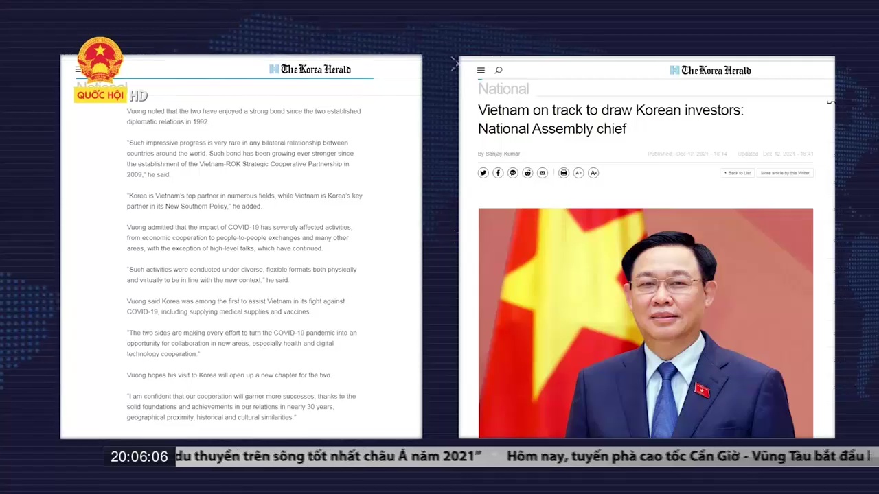 Việt Nam tăng cường thu hút đầu tư từ Hàn Quốc