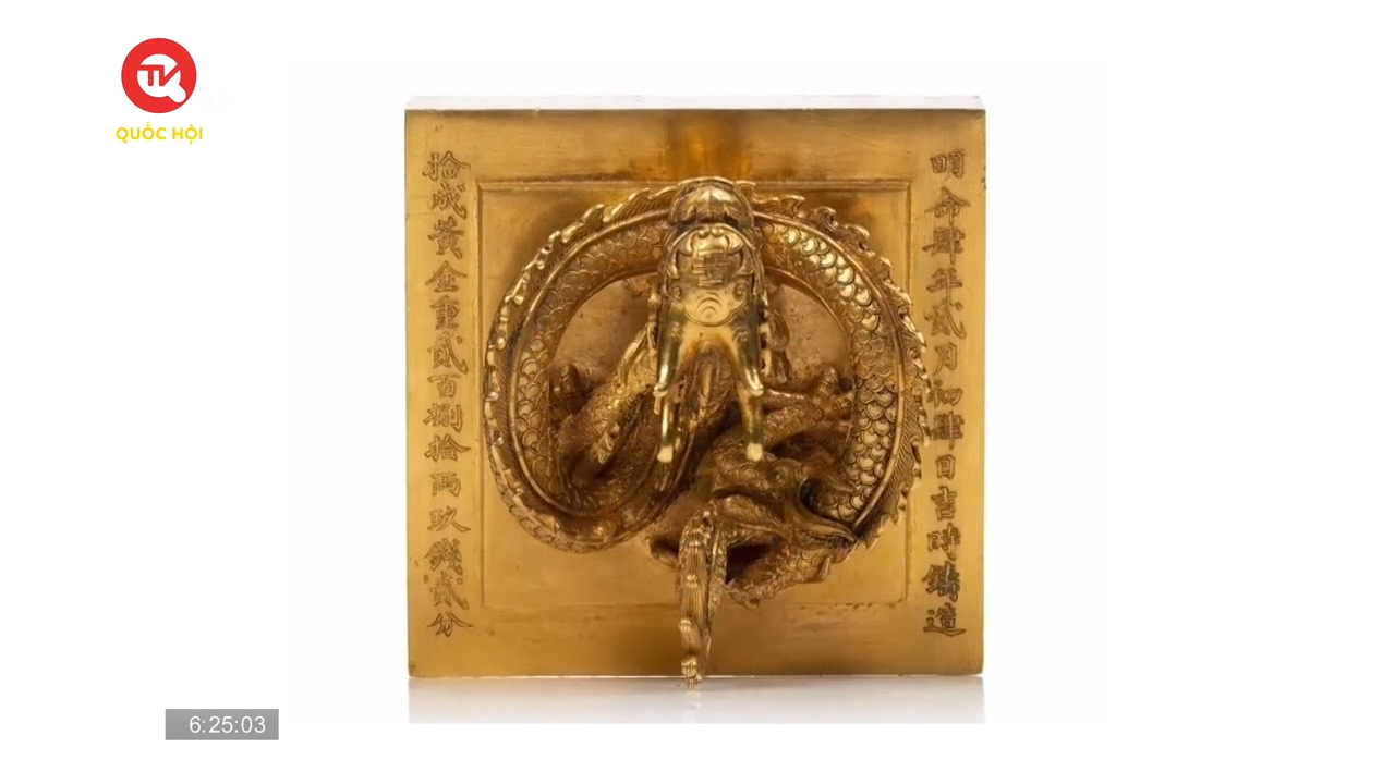 Ấn vàng "Hoàng đế chi bảo" được thương lượng mua với giá gần 154 tỉ đồng