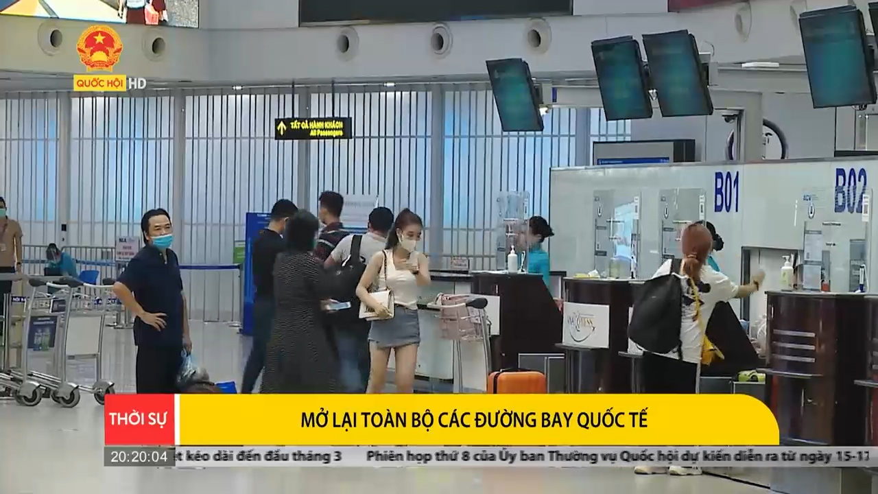 Việt Nam mở lại toàn bộ các đường bay quốc tế từ ngày 15/02