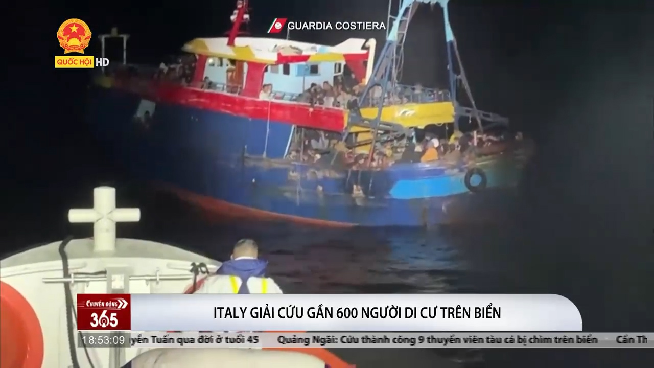 Tin quốc tế chiều 23/02: Italia giải cứu gần 600 người di cư trên biển