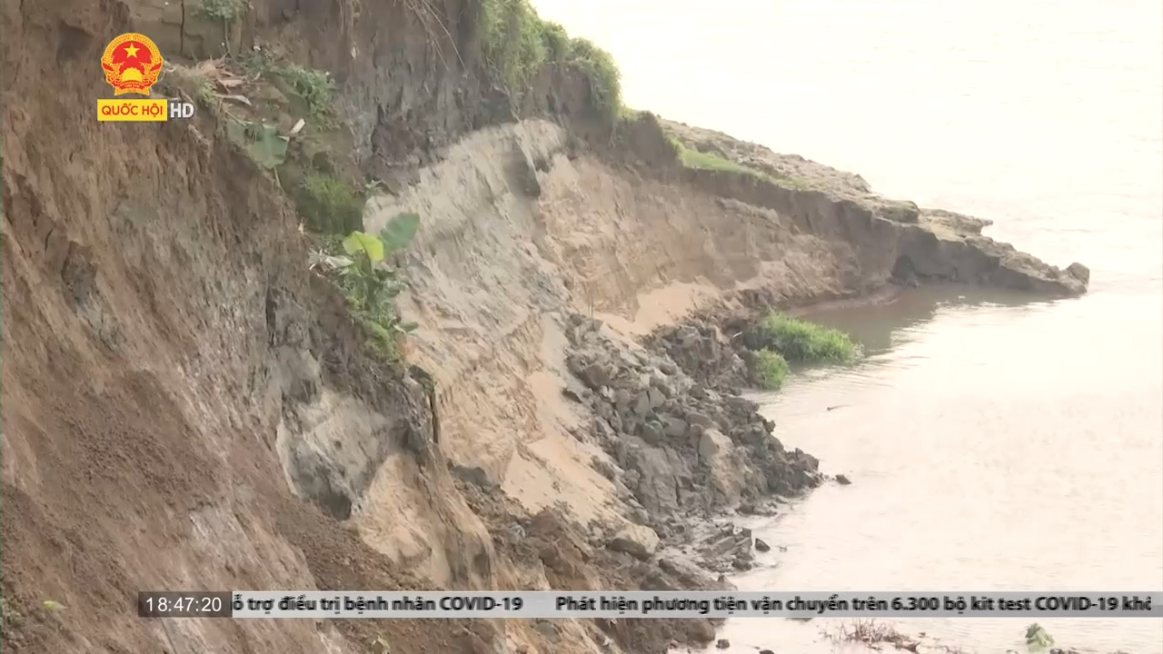 Sau phản ánh của Truyền hình Quốc hội, khai thác cát trái phép ở sông Lô đã chấm dứt