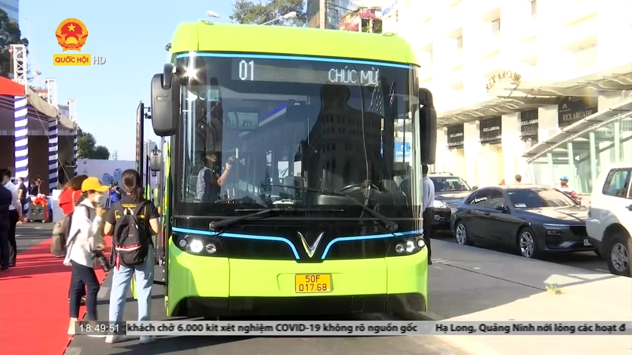 TP.Hồ Chí Minh: Chính thức vận hành tuyến xe buýt điện đầu tiên từ ngày 9/3