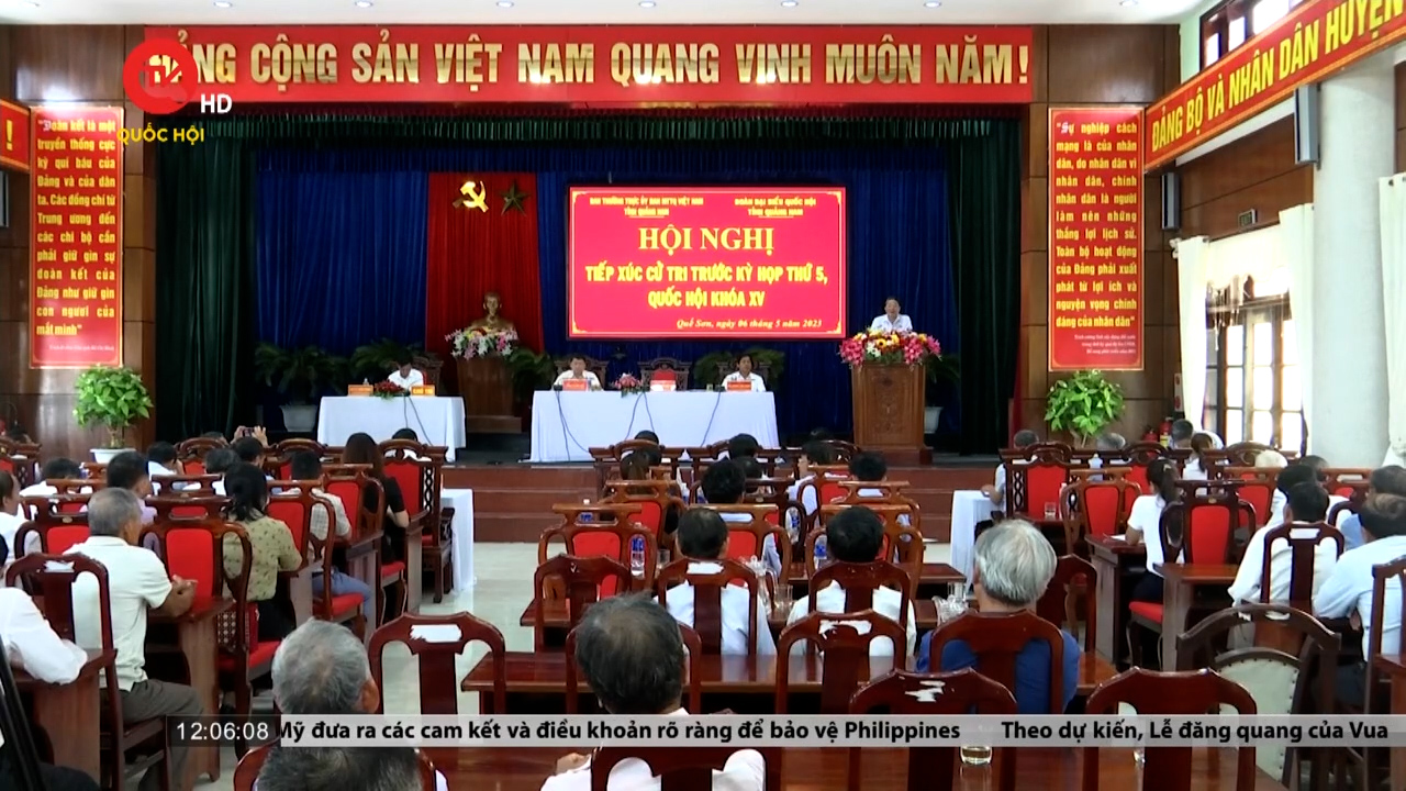Phó Chủ tịch Quốc hội Nguyễn Đức Hải tiếp xúc cử tri huyện Quế Sơn
