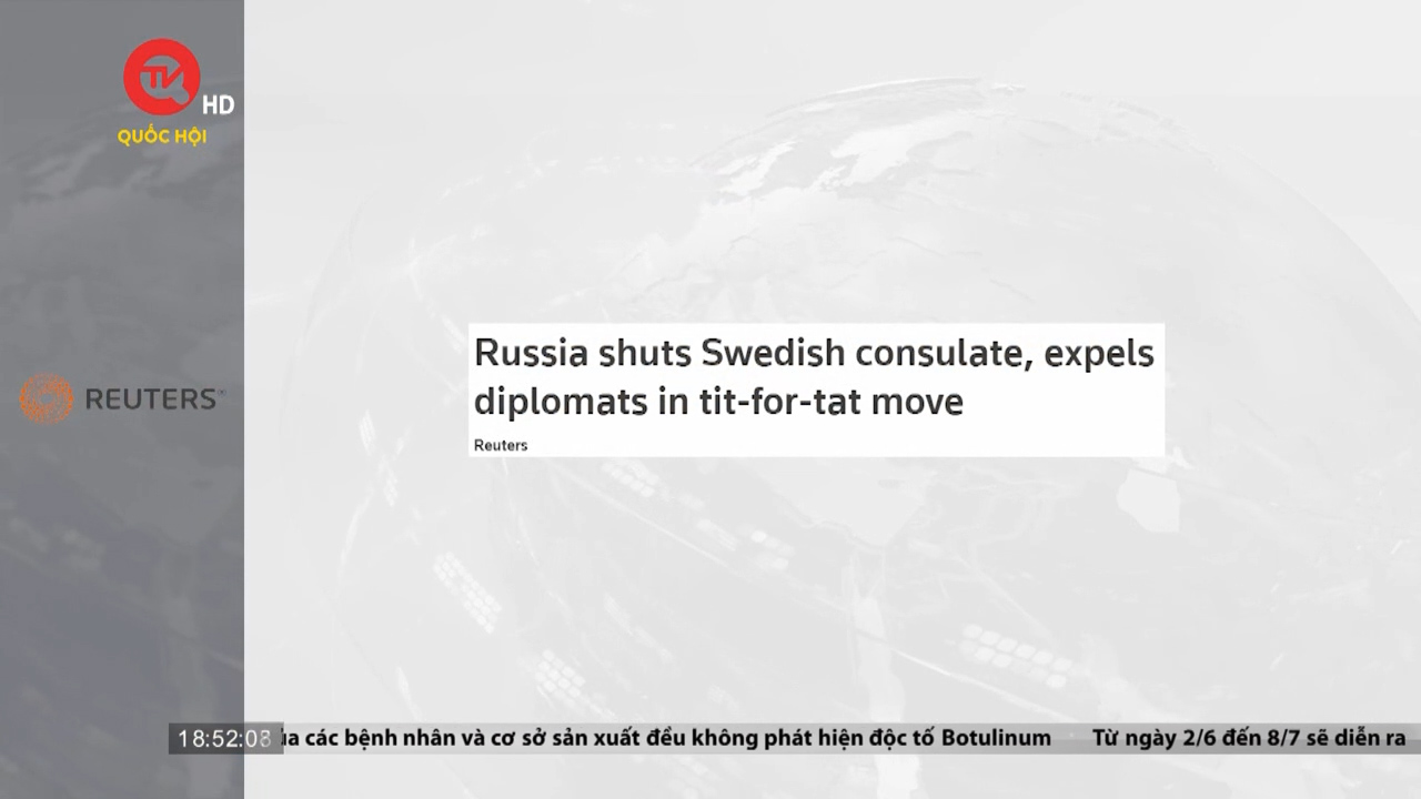 Nga đóng cửa lãnh sự quán tại Thụy Điển