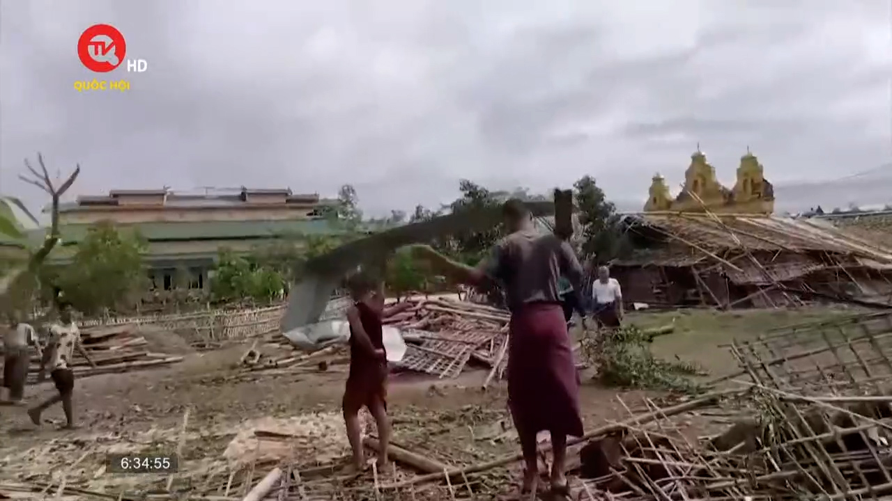 Cụm tin quốc tế: Miền Tây Myanmar hứng chịu thiệt hại do bão Mocha