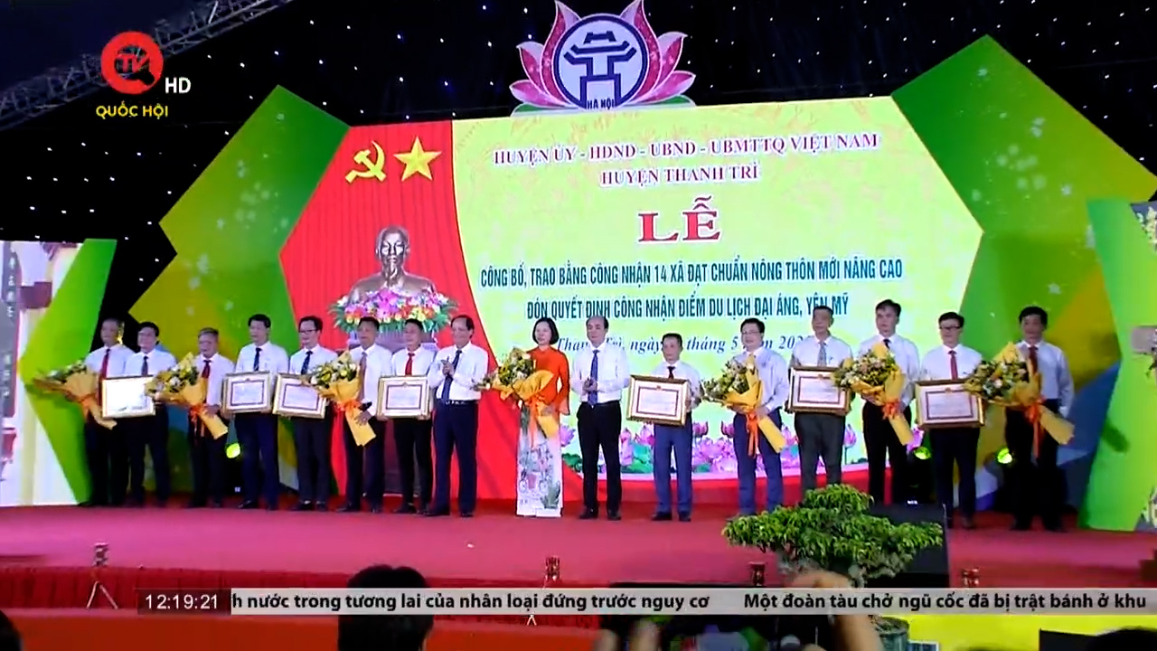 Hà Nội: 14 xã của huyện Thanh Trì đạt chuẩn nông thôn mới nâng cao