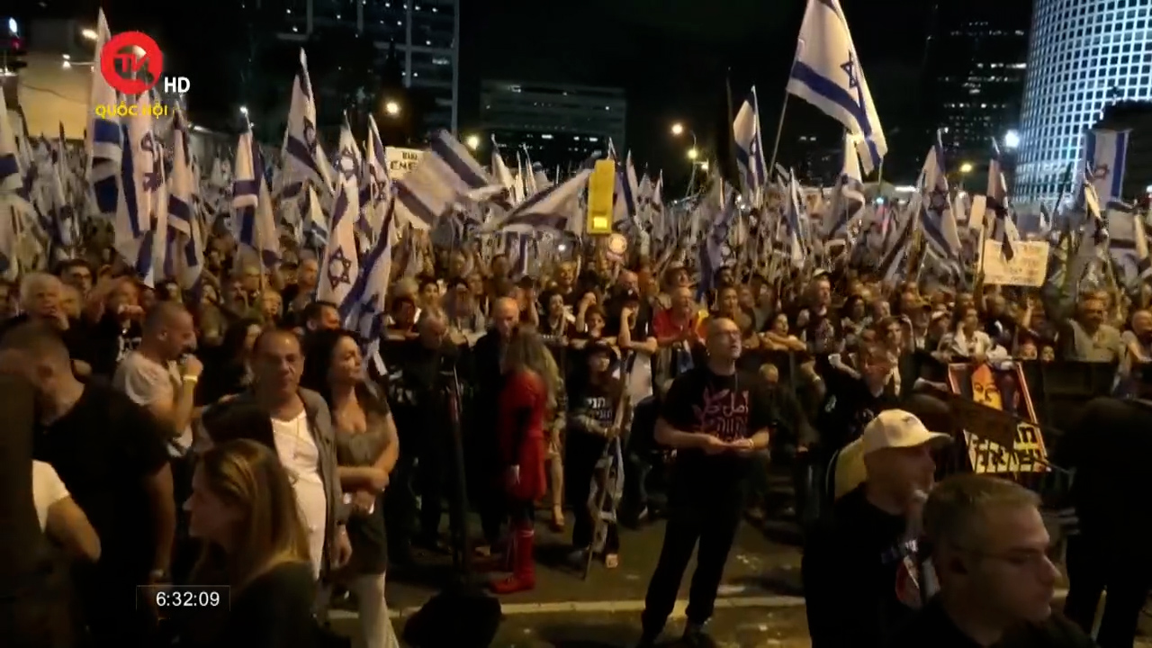 Biểu tình phản đối cải cách tư pháp tại Israel tiếp diễn
