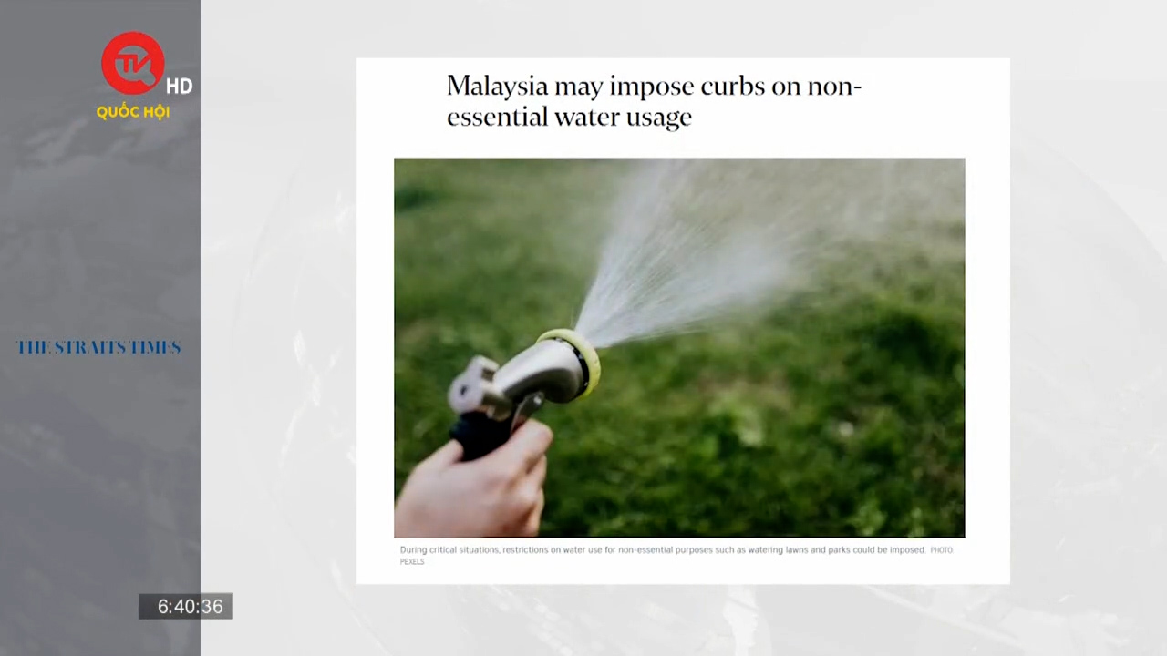 Malaysia xem xét áp dụng biện pháp tiết kiệm nước