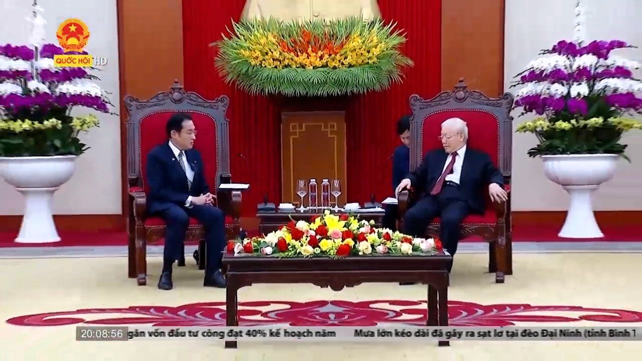 Tổng Bí thư Nguyễn Phú Trọng tiếp Thủ tướng Nhật Bản: Quan hệ Việt Nam - Nhật Bản phát triển nhanh, toàn diện, hiệu quả