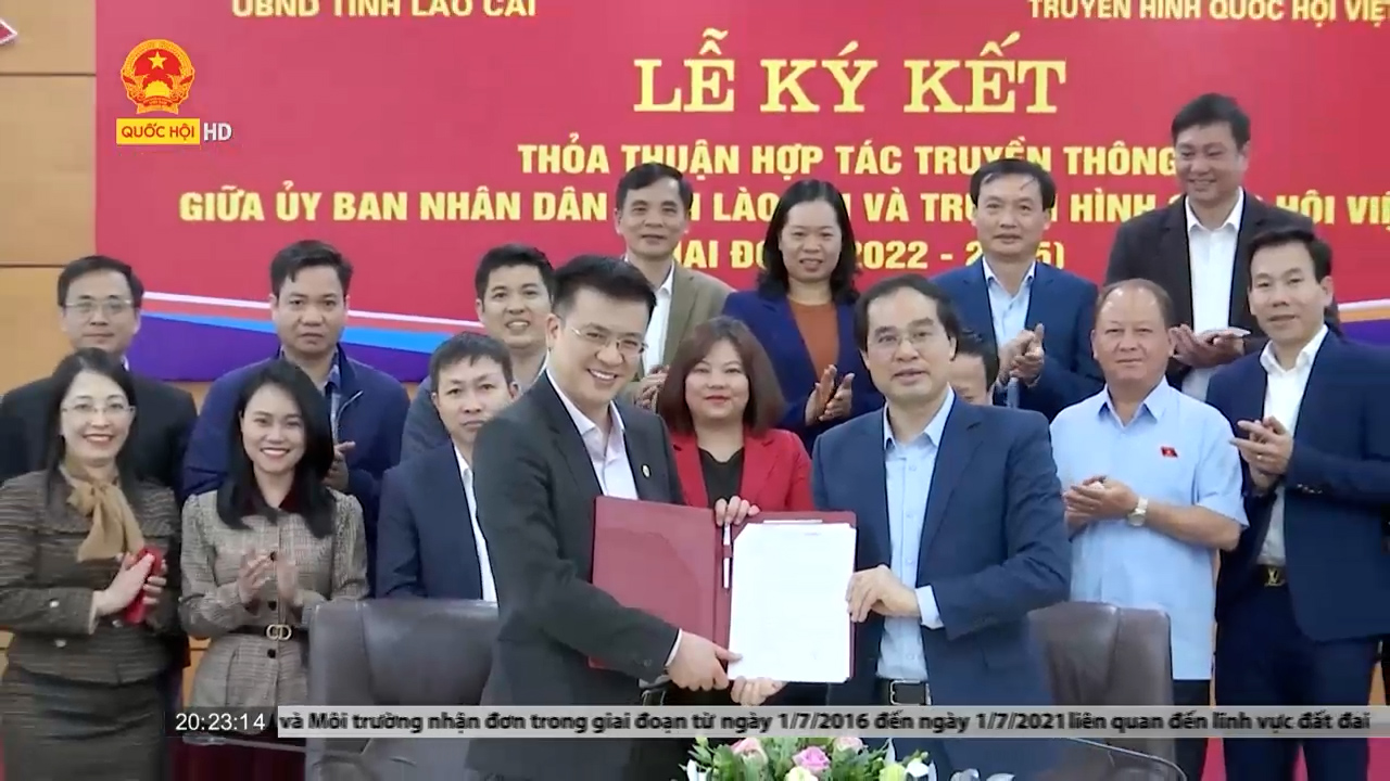 Lào Cai và Truyền hình Quốc hội Việt Nam thỏa thuận hợp tác truyền thông