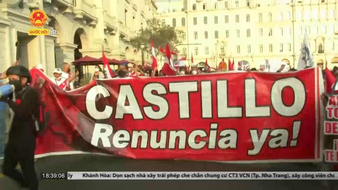 Điểm tin quốc tế chiều 10/4: Hàng nghìn người dân Peru tuần hành kêu gọi Tổng thống từ chức