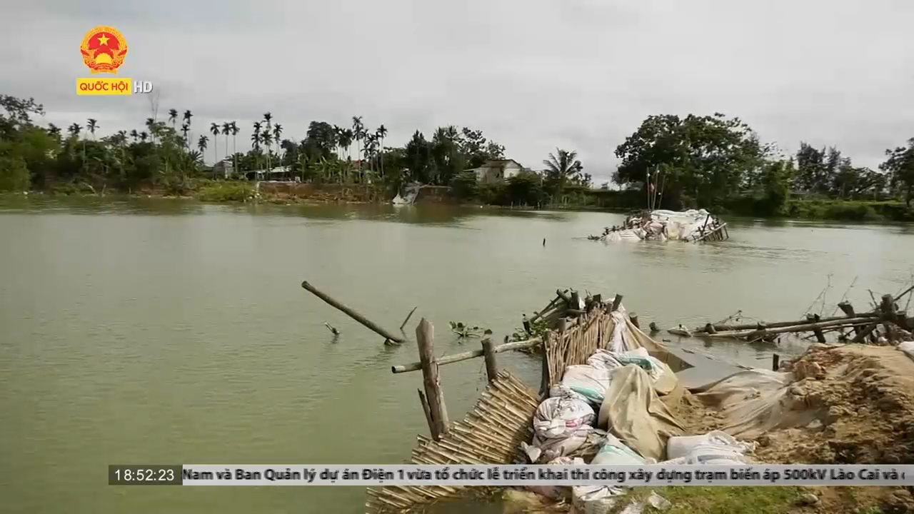 Quảng Nam: Khẩn trương khắc phục đập ngăn mặn trên sông Vĩnh Điện