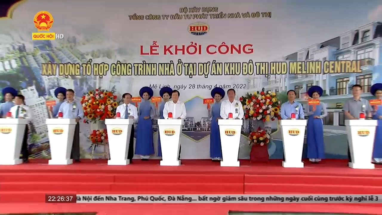Hà Nội: Khởi công Tổ hợp dự án nhà ở  HUD Me Linh Central sau nhiều năm chờ đợi