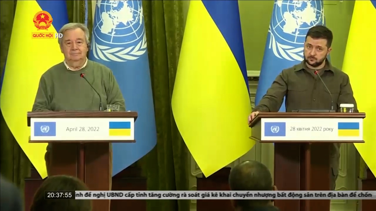 Tổng Thư ký Liên hợp quốc bàn thảo việc sơ tán dân thường khỏi Mariupol với Tổng thống Ukraine