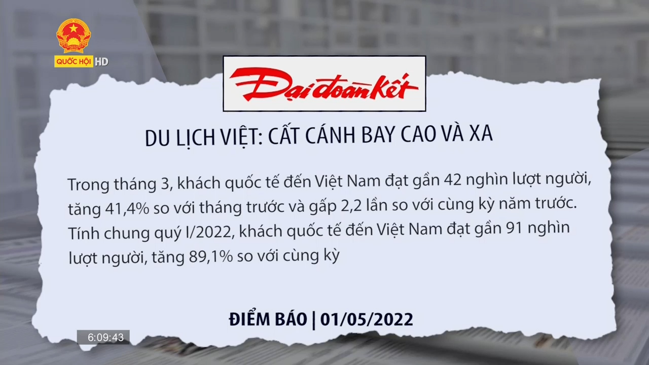 Điểm báo ngày 1/5: Du lịch Việt - Cất cánh bay cao và xa
