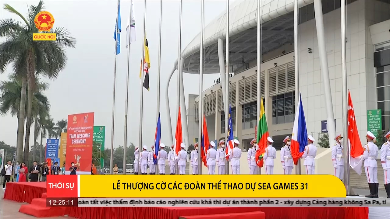 Trang trọng Lễ thượng cờ các đoàn thể thao dự SEA Games 31