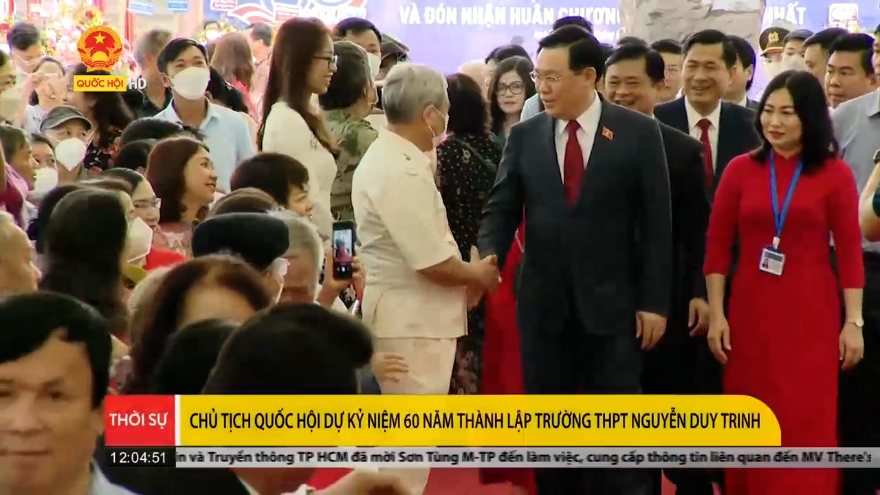 Chủ tịch Quốc hội dự lễ kỷ niệm 60 năm thành lập trường THPT Nguyễn Duy Trinh