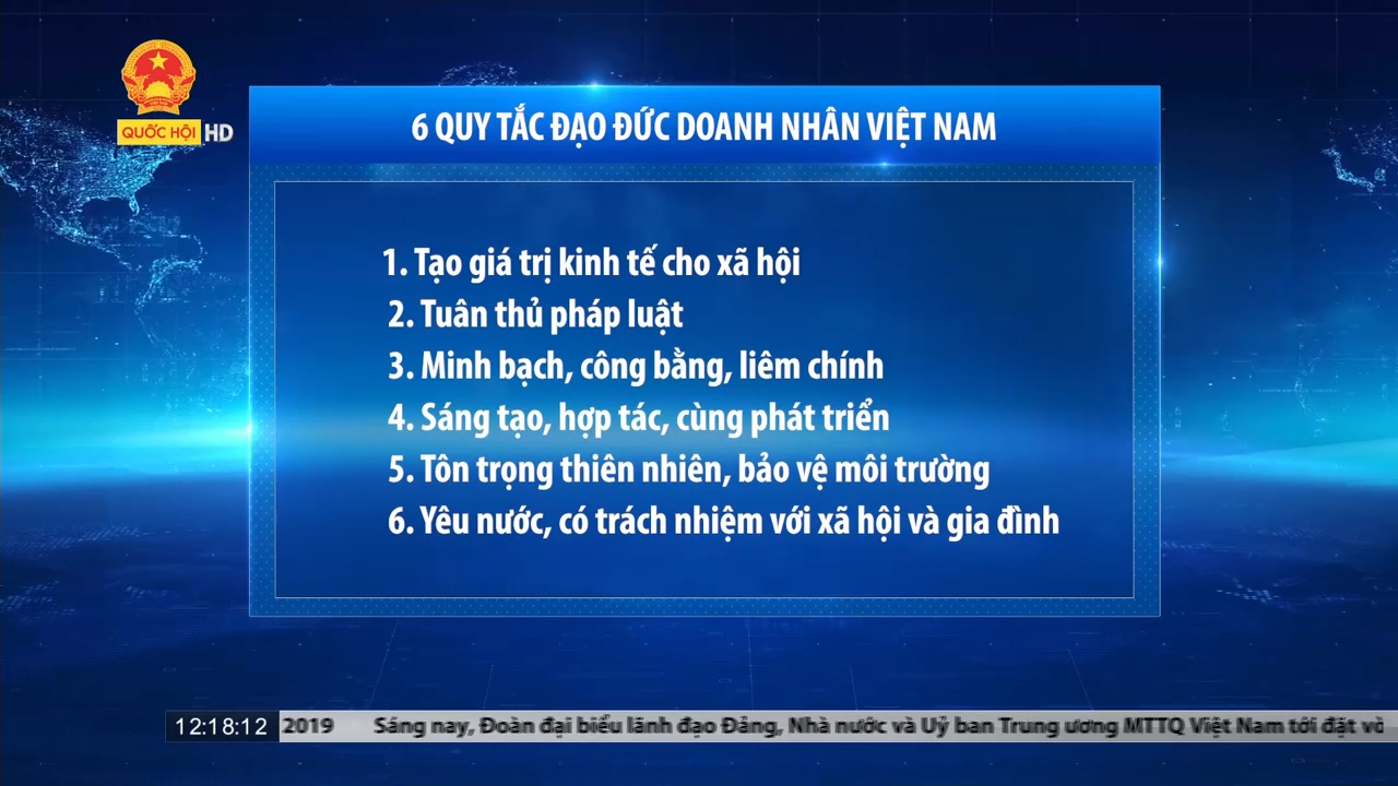 Công bố 6 quy tắc đạo đức doanh nhân Việt Nam