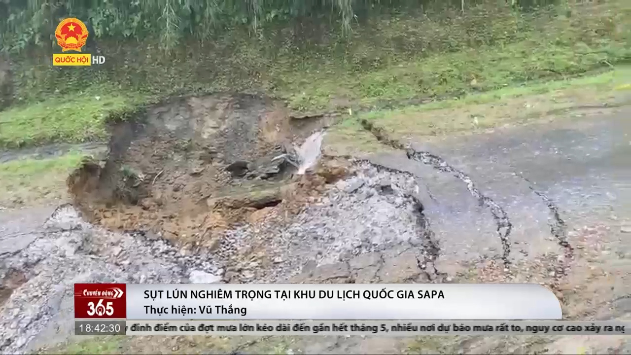 Sụt lún nghiêm trọng tại khu du lịch Quốc gia Sa Pa