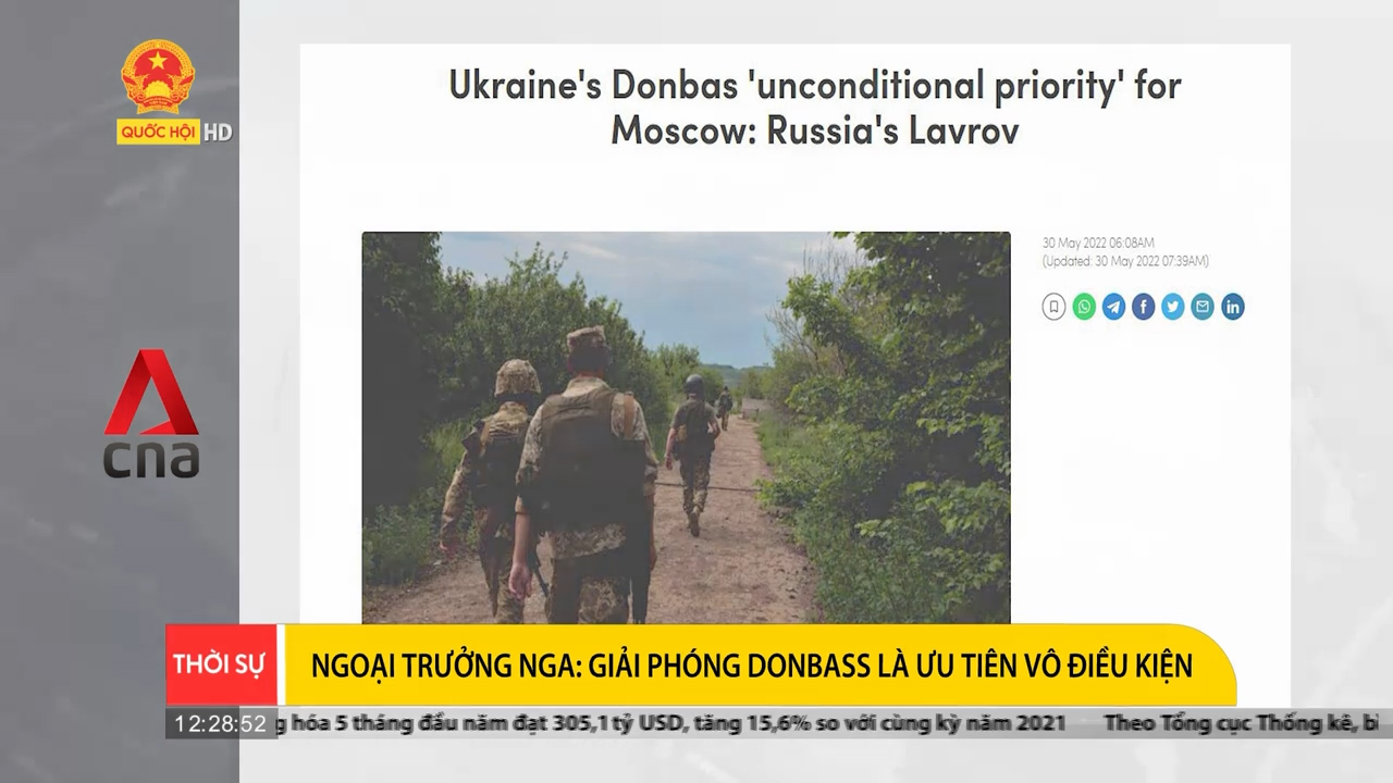 Điểm báo quốc tế: Ngoại trưởng Nga khẳng định, giải phóng Donbass là ưu tiên vô điều kiện đối với Moskva