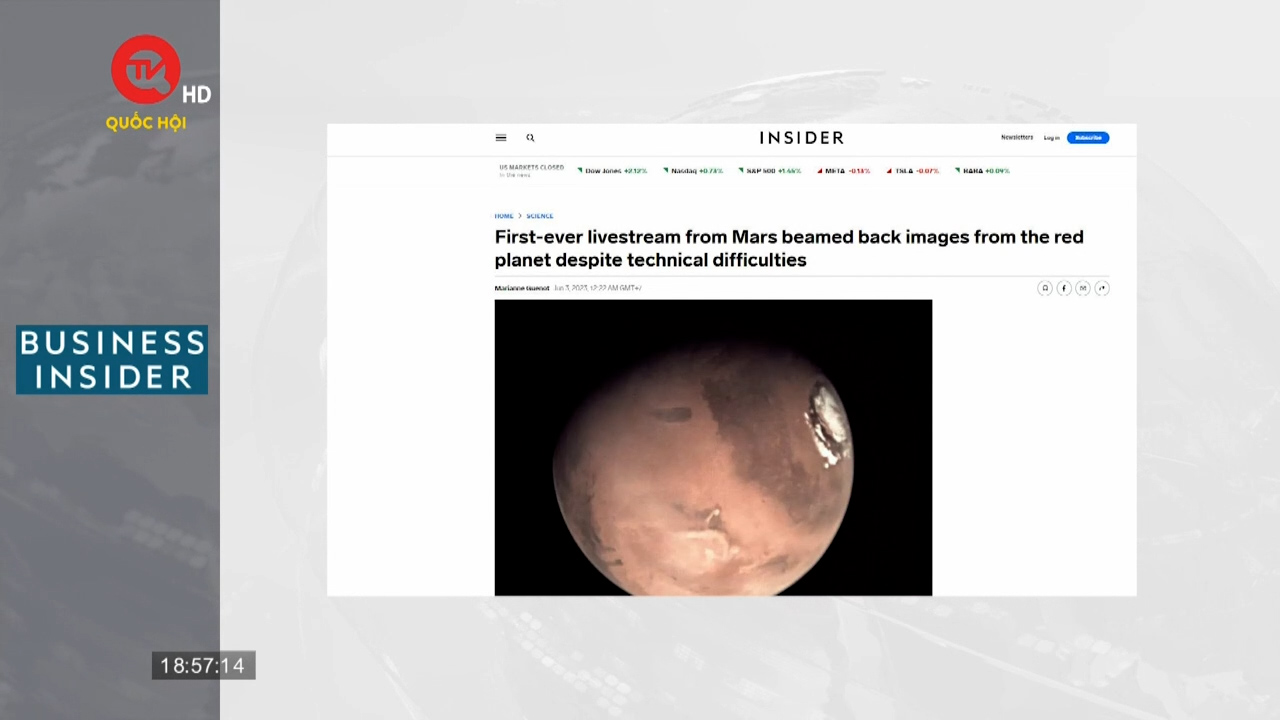 Lần đầu tiên livestream từ sao Hỏa