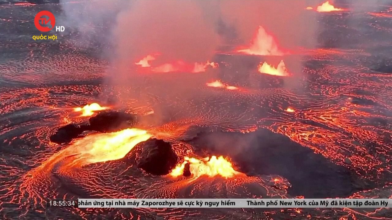 Núi lửa Kilauea ở Hawaii phun trào, mức độ khí SO2 gây quan ngại