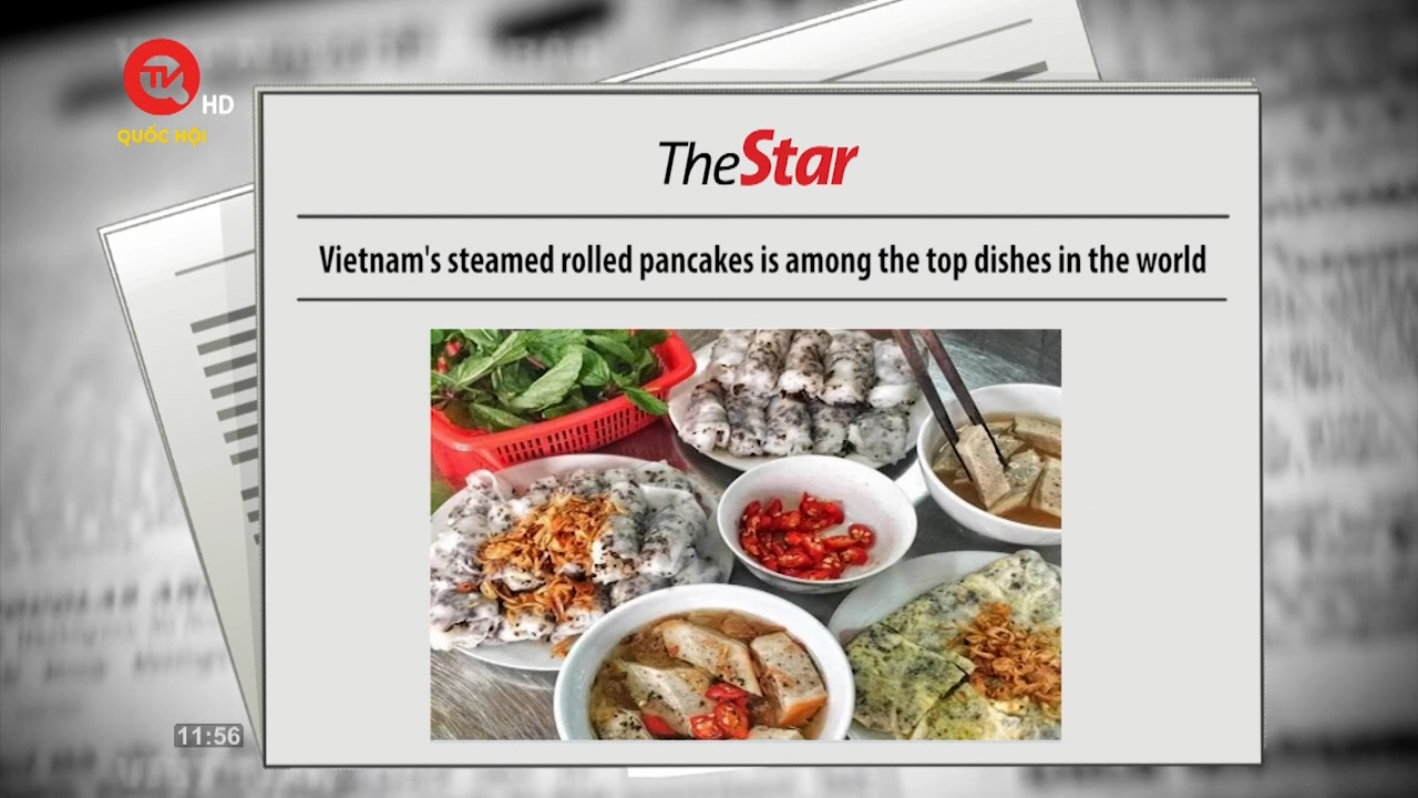 Việt Nam điểm báo: Bánh cuốn Việt Nam lọt top những món ăn hấp dẫn nhất thế giới
