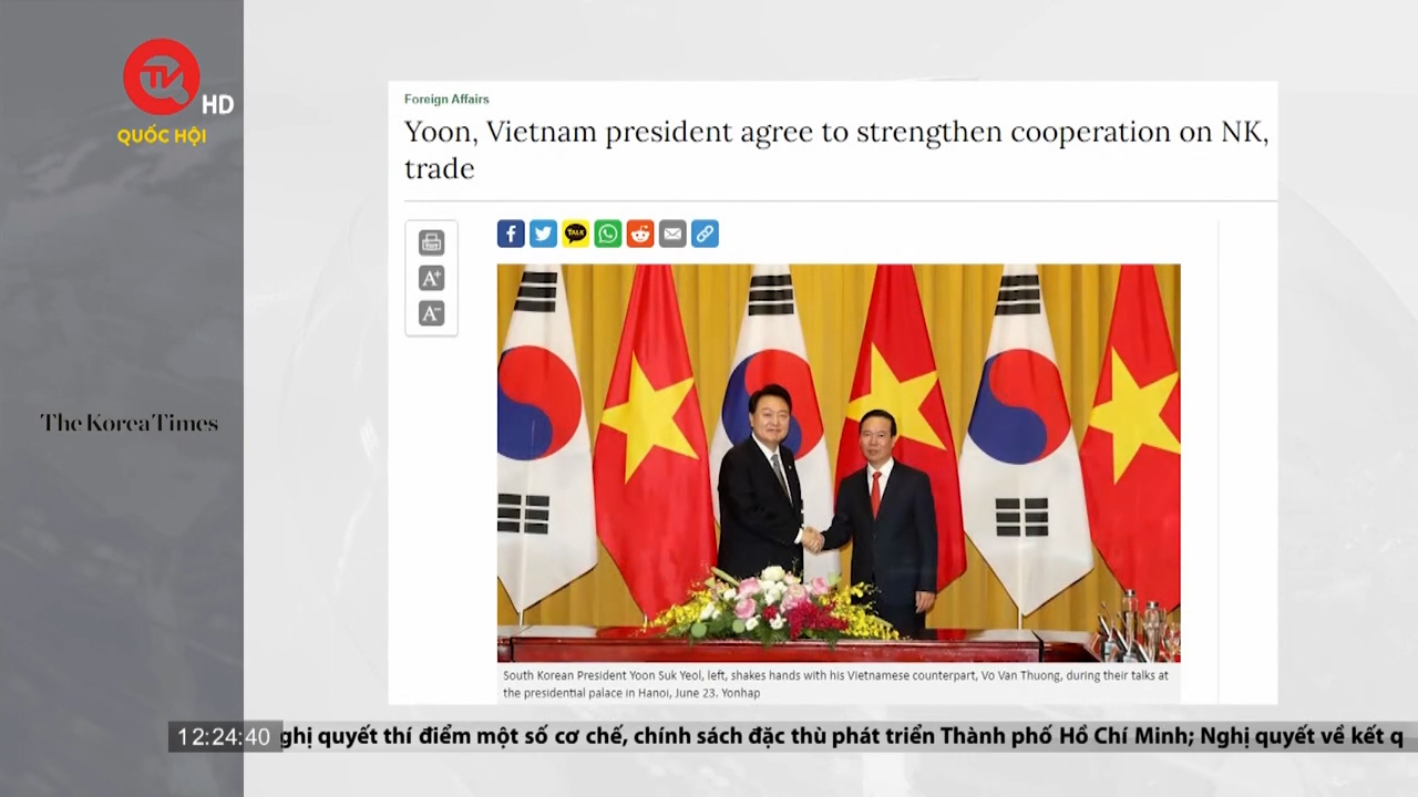 Việt Nam - Hàn Quốc tăng cường hợp tác trên nhiều lĩnh vực