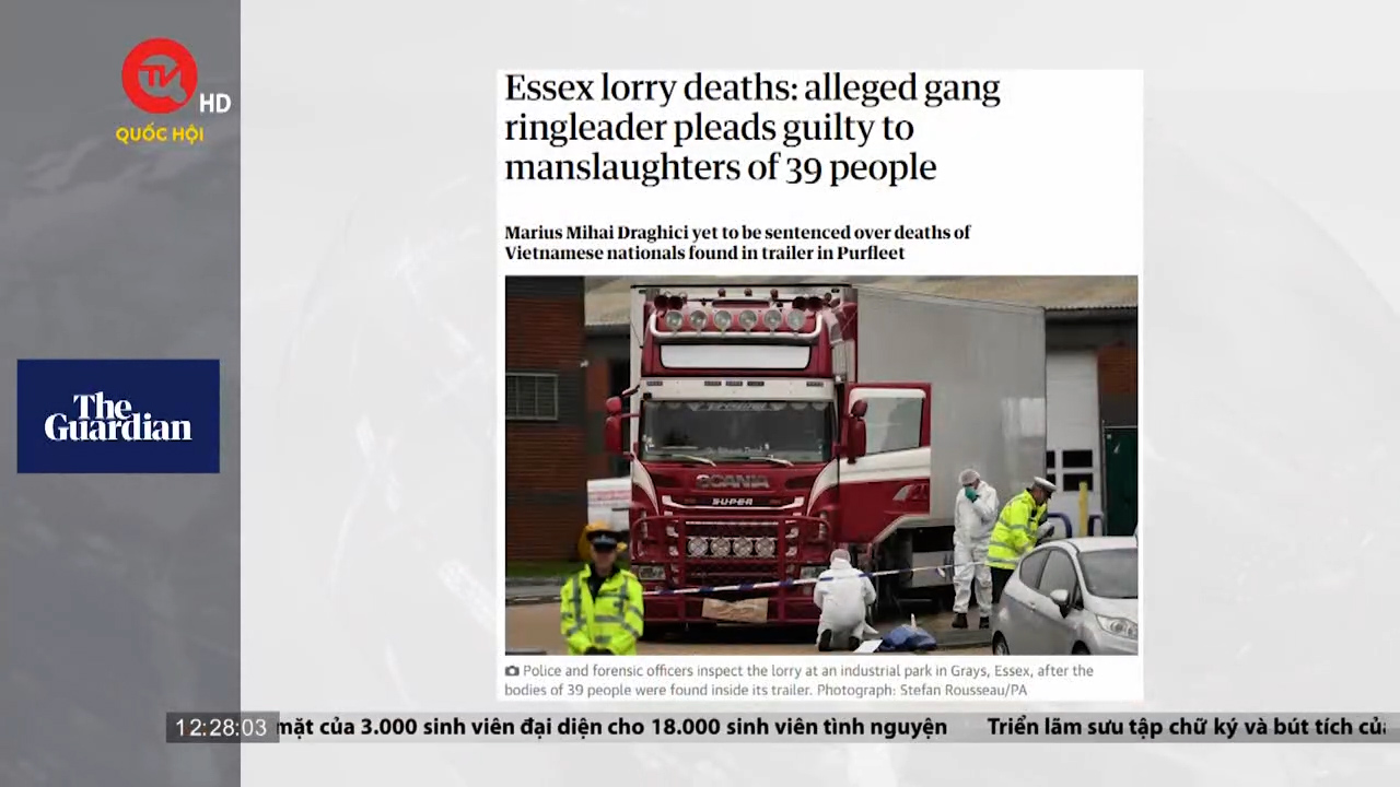Nghi phạm vụ thi thể 39 người Việt trong Container ở Anh nhận tội