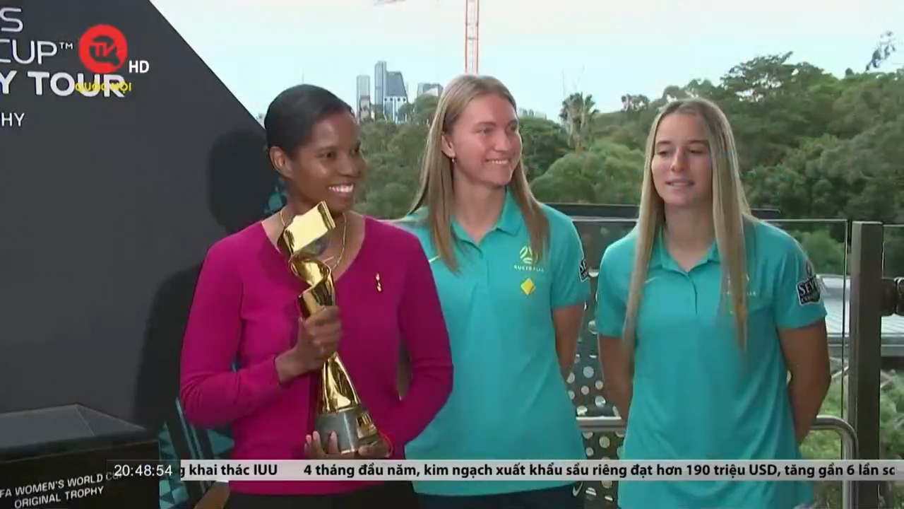 Cúp vàng FIFA World Cup nữ tới điểm dừng chân cuối cùng tại Australia sau khi được trưng bày tại 32 quốc gia