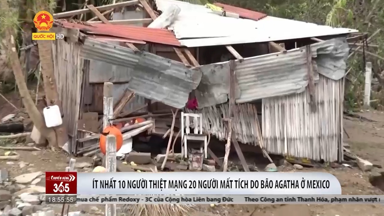 Cụm tin quốc tế 1/6: Ít nhất 10 người thiệt mạng, 20 người mất tích do bão Agatha ở Mexico