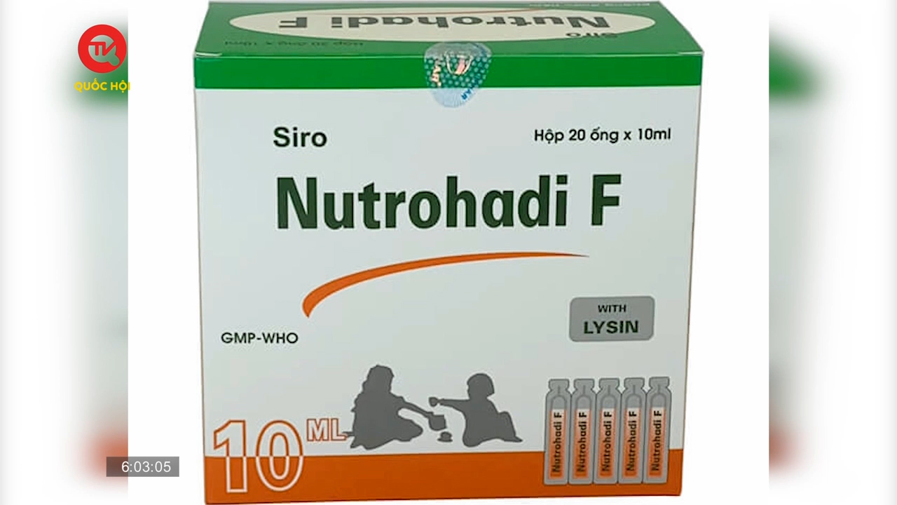 Cục quản lý Dược thông báo thu hồi lô thuốc Siro Nutrohadi F