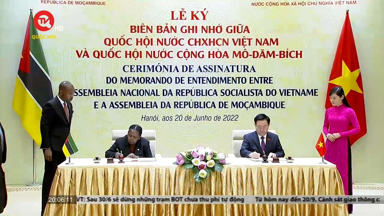 Lễ ký thỏa thuận hợp tác Quốc hội Việt Nam – Mozambique