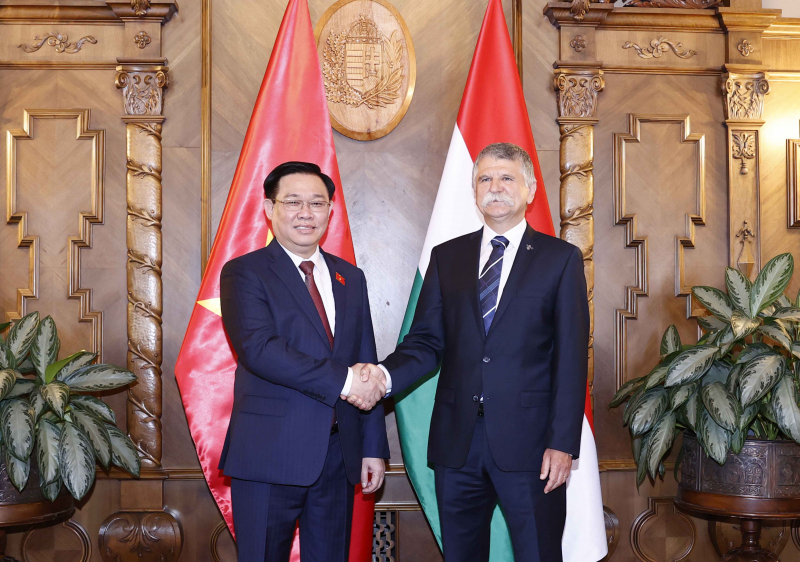 Chủ tịch Quốc hội Vương Đình Huệ hội đàm Chủ tịch Quốc hội Hungary: Trao đổi sâu rộng, định hình hợp tác hai nước