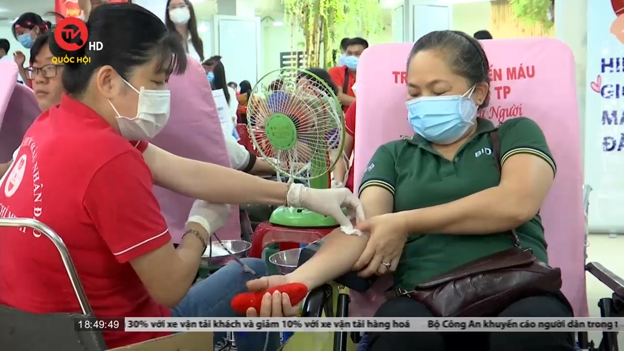 TP. Hồ Chí Minh: Dự kiến thu 4.000 đơn vị máu trong Hành trình đỏ 2022