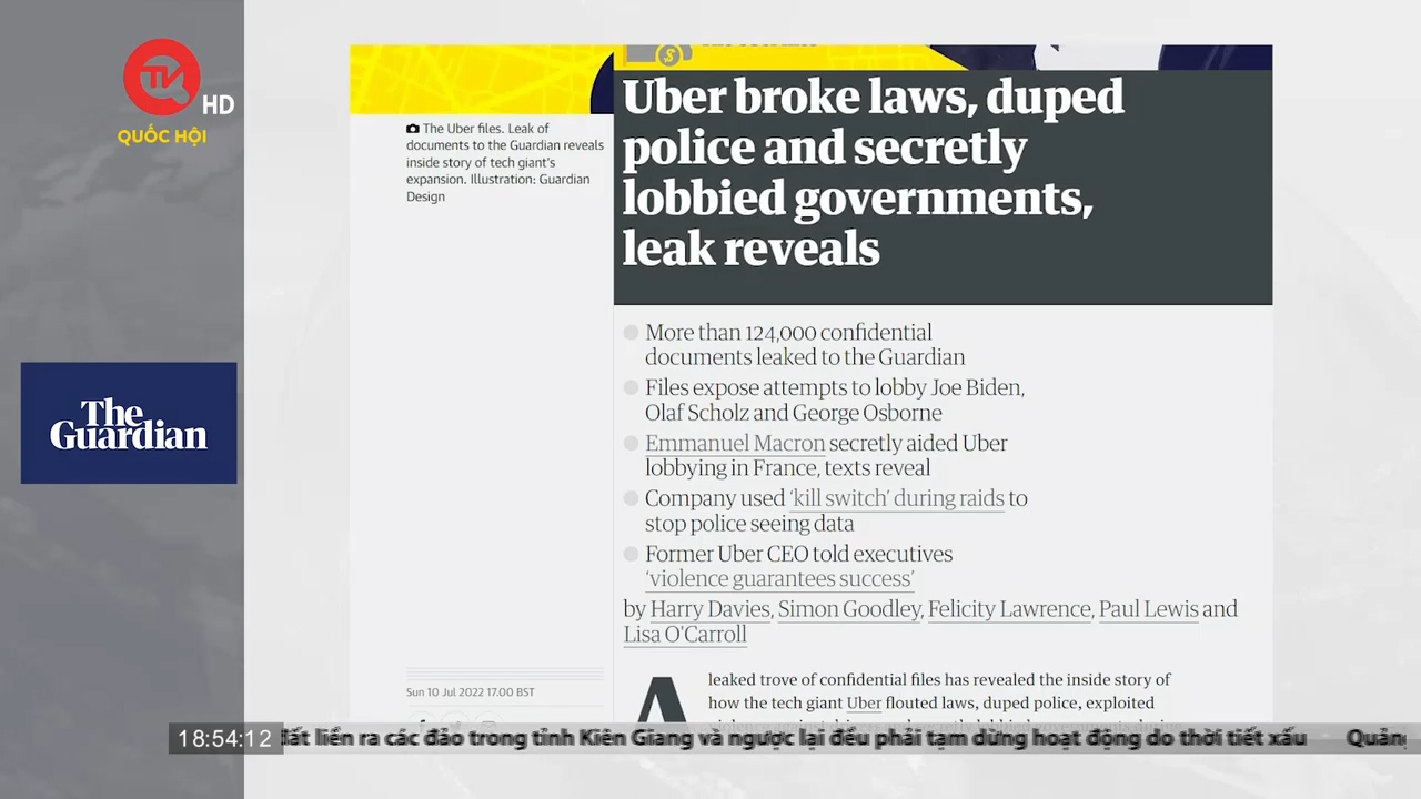 Uber bị tố vi phạm luật trong vụ rò rỉ tài liệu gây chấn động