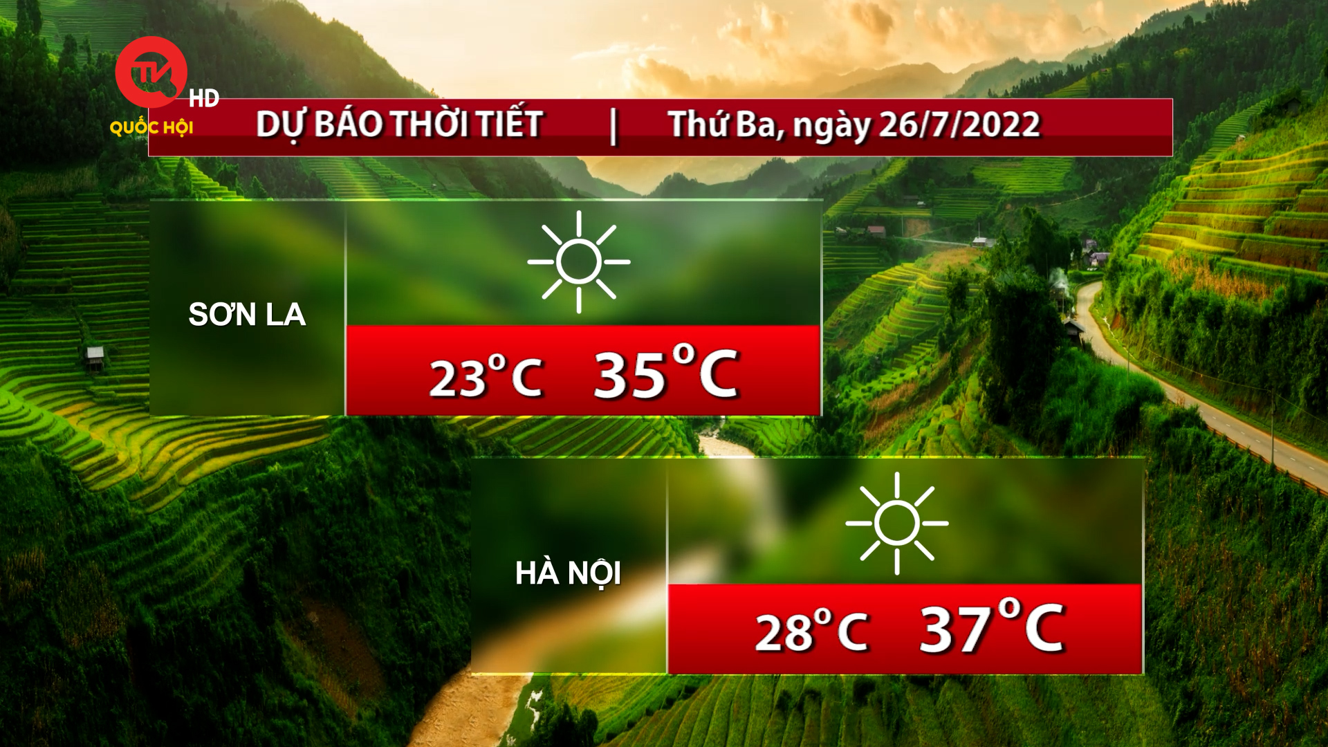 Dự báo thời tiết: Ngày 26/7 Bắc, Trung Bộ nắng nóng gia tăng, Tây Nguyên và Nam Bộ mưa giông