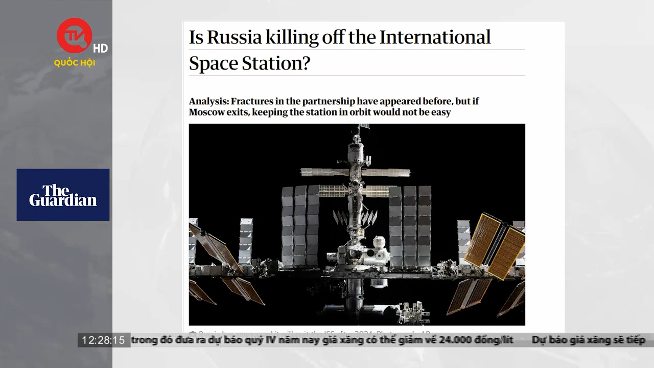 Truyền thông quốc tế xôn xao về quyết định rút khỏi Trạm vũ trụ quốc tế ISS của Nga