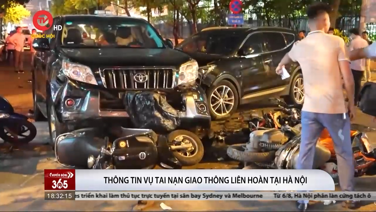 Công an Hà Nội thông tin về vụ tai nạn giao thông liên hoàn tại Ngô Thì Nhậm, Hà Đông