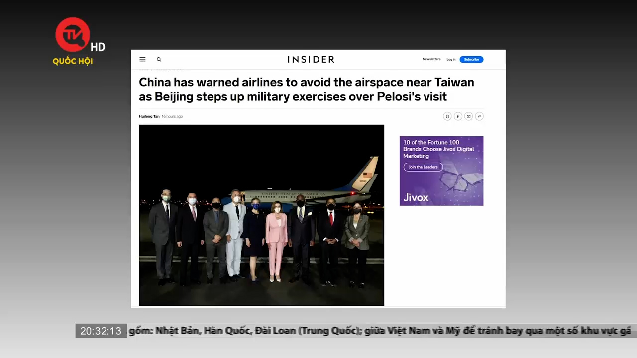 Cụm tin quốc tế ngày 04/08: Một số hãng hàng không điều chỉnh đường bay qua Đài Loan