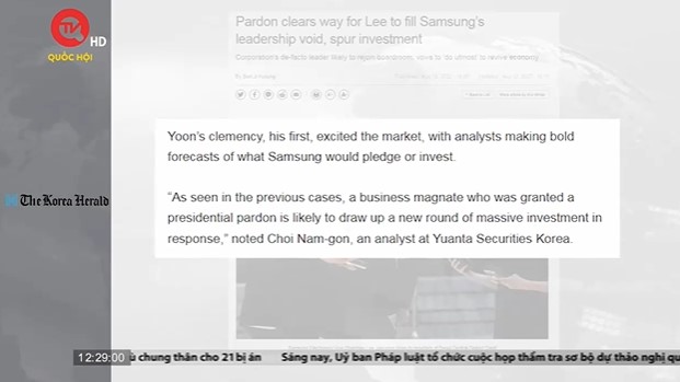Điểm báo quốc tế: Lý do người thừa kế Samsung được ân xá