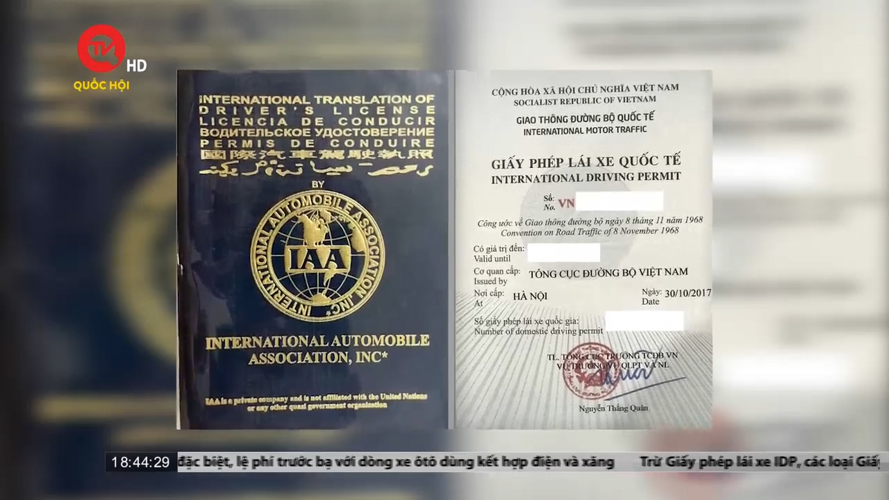 Giấy phép lái xe quốc tế IAA không được công nhận tại Việt Nam