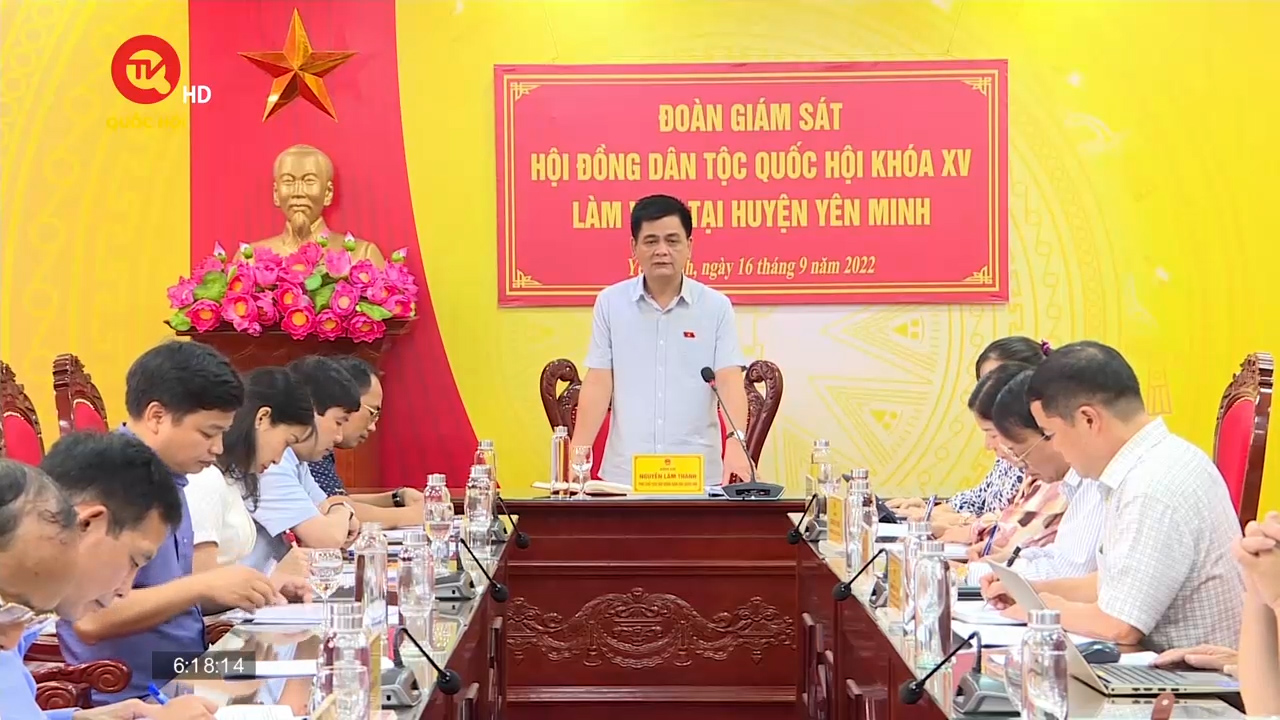 Đoàn giám sát Hội đồng Dân tộc Quốc hội làm việc tại huyện Yên Minh, Hà Giang