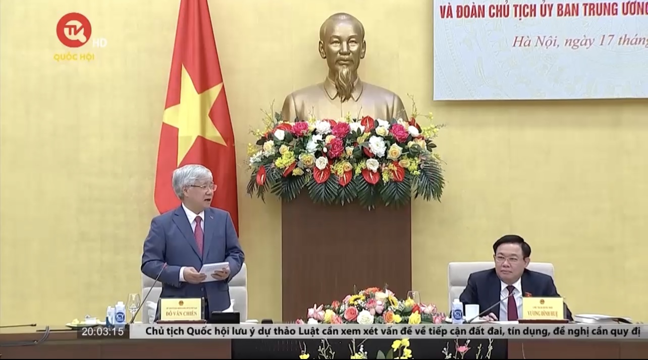Phối hợp chặt chẽ công tác giữa Quốc hội và Mặt trận Tổ quốc Việt Nam